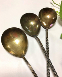 Салатная ложка ЭССР Таллин, мнц с серебрением, винтаж, СССР. Цена за 1шт. Картинка 2